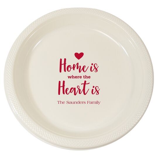 Home Is Where The Heart Is Plastic Plates